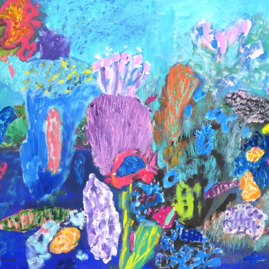 ケン・ドーンの絵画作品　タイトルは、saturday reef